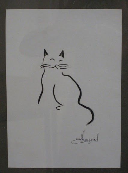 Painting titled "Chat" by Hélène Breuzard, Original Artwork