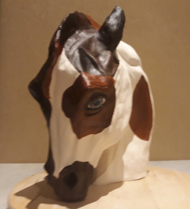 Escultura titulada "Paard 1" por Grietje Leyn (art-gl webnode), Obra de arte original, Cerámica