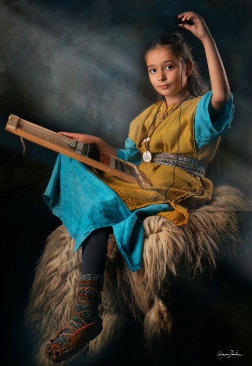 「The Little Weaver」というタイトルの写真撮影 Grigore Roibuによって, オリジナルのアートワーク, デジタルプリント