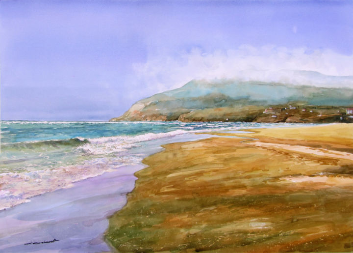 Pintura titulada "Costa cántabra-5" por José Grimalt, Obra de arte original, Acuarela