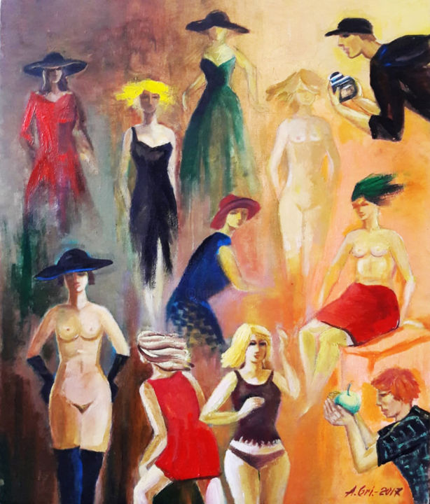 Painting titled "Studija" by Anatolijs Griscenko, Original Art, Oil