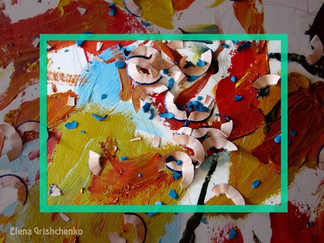Fotografia zatytułowany „краски на столе4” autorstwa Elena Grishchenko, Oryginalna praca