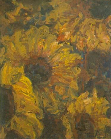 Painting titled "Sunflowers series" by Eva Rorandelli, Original Artwork