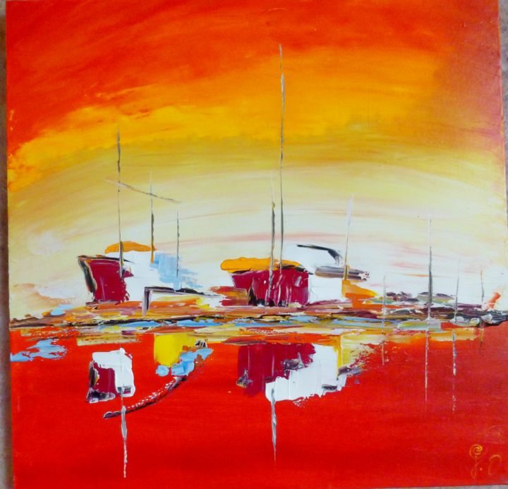 Peinture intitulée "croisieres-en-vue-6…" par Colette Grolleau, Œuvre d'art originale,