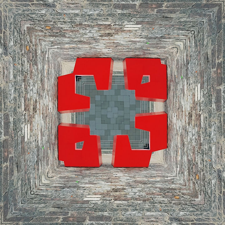 Photographie intitulée "red square" par Gilles Brumberg, Œuvre d'art originale