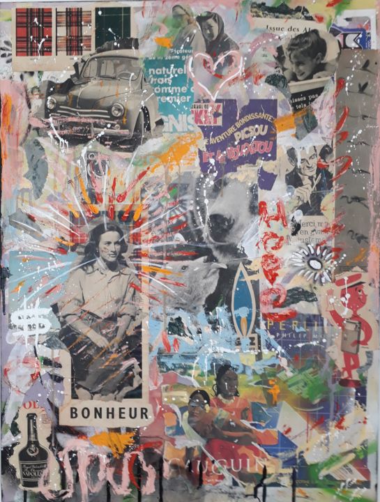 Painting titled "Bonheur-50-x80.jpg" by Groovy, Original Artwork