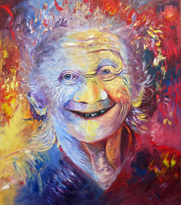 Malerei mit dem Titel "Das Lachen der Welt…" von Wolfgang Gross-Freytag, Original-Kunstwerk, Öl