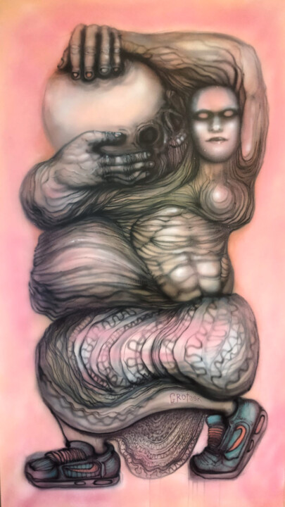 Malerei mit dem Titel "La danseuse" von Grotesk, Original-Kunstwerk, Acryl
