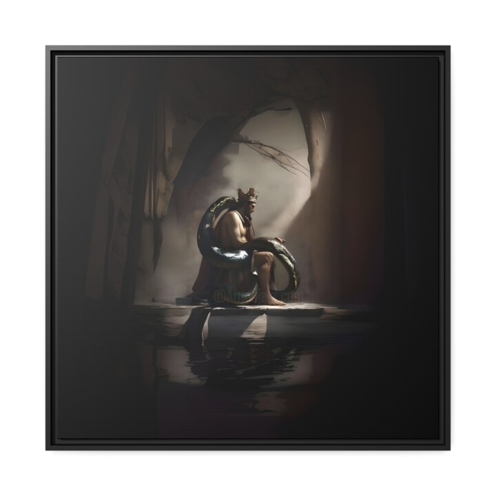 Digital Arts titled "Cecrops" by Grrimrr, Original Artwork, 2D Digital Work Mounted on Wood Stretcher frame