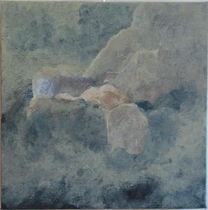 Painting titled "brume de nuit" by Judith Grunberger, Original Artwork