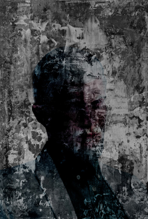 Digitale Kunst getiteld "Self Portrait, Cont…" door Grymc, Origineel Kunstwerk, Digitaal Schilderwerk