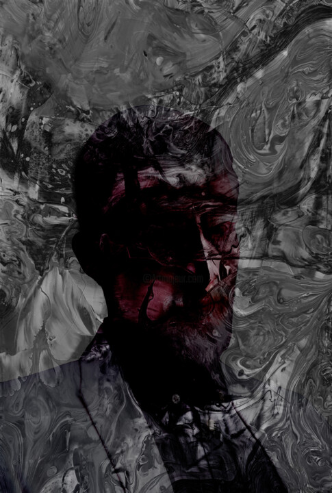 Digitale Kunst getiteld "Self Portrait, Temp…" door Grymc, Origineel Kunstwerk, Digitaal Schilderwerk