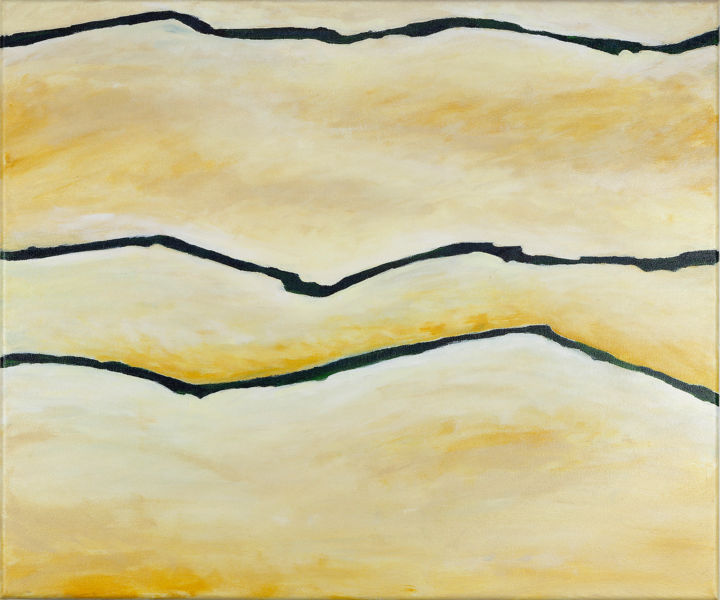 Painting titled "Linien" by Gregor Stäuble, Original Artwork, Acrylic