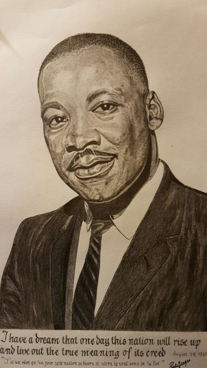 Martin Luther King Drawing By Georges Pinto Artmajeur