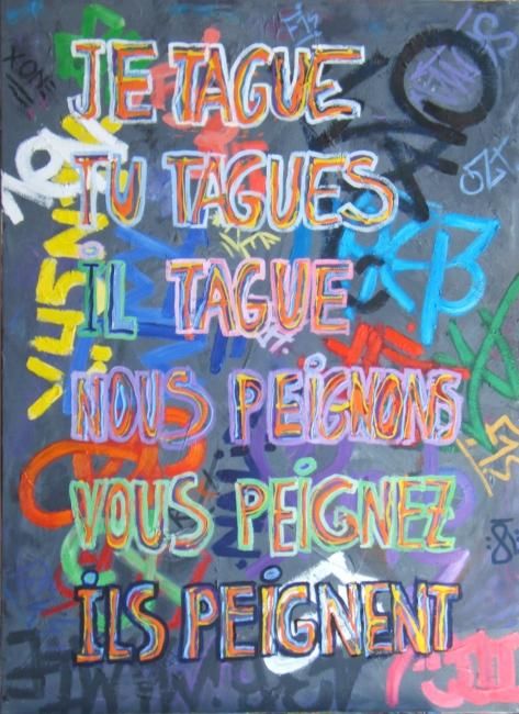 Malerei mit dem Titel "la téci" von Gérard Suissia, Original-Kunstwerk, Öl