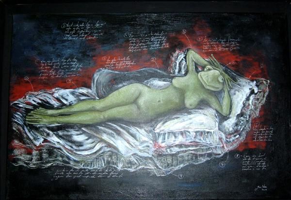 Painting titled "Maja" by Eduardo Gualdoni, Original Artwork
