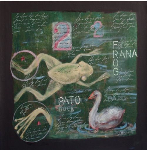 Painting titled "rana_frog_2_copia.j…" by Eduardo Gualdoni, Original Artwork