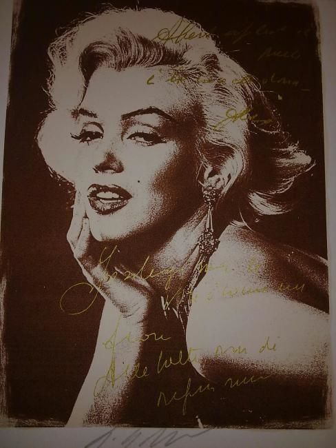 Painting titled "Marilyn - Grittini…" by Gualtiero Prighel, Original Artwork, Other