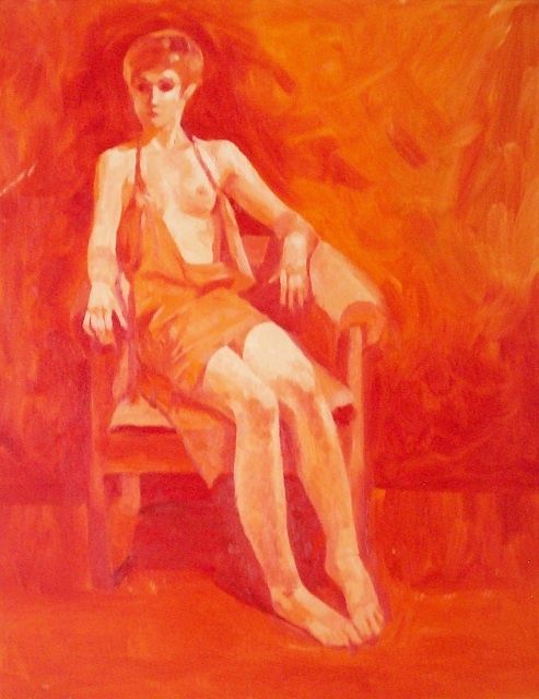 Painting titled "Rhia" by Guang Ai, Original Art, Oil