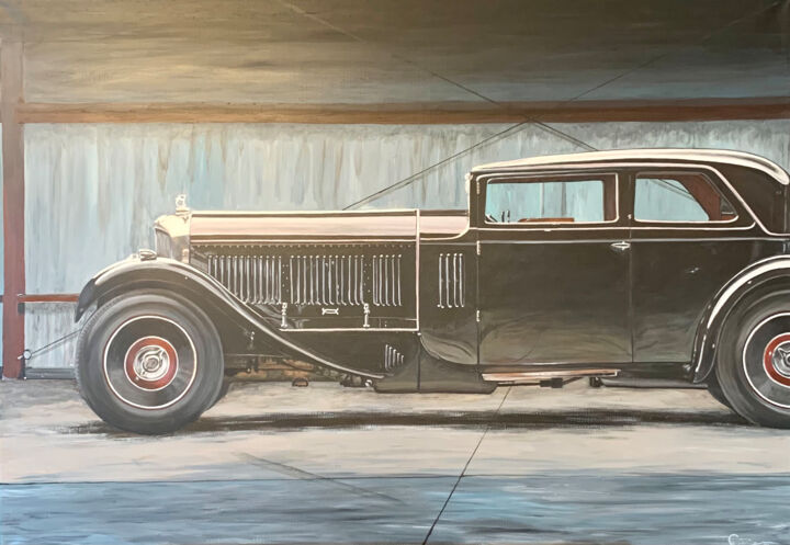 Painting titled "Bentley 6 1|2" by Konstantin Gubanov, Original Artwork, Acrylic Mounted on Wood Stretcher frame