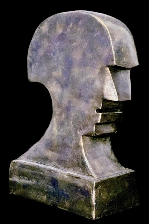 Sculpture titled "ADAM coloris bronze" by Gubé, Original Artwork, Clay