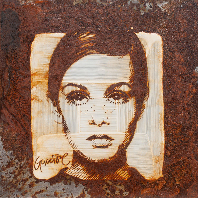 Painting titled "Twiggy" by Davide Guccione, Original Artwork, Acrylic
