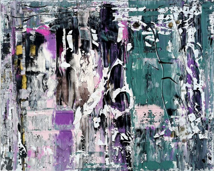Pittura intitolato "Abstraction 18-21" da Jean François Guelfi, Opera d'arte originale, Acrilico