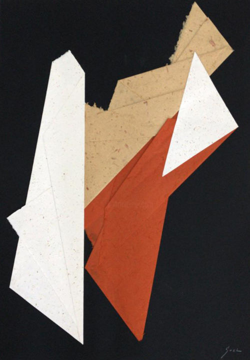 Collages titulada "Dobras V" por Guel Silveira, Obra de arte original