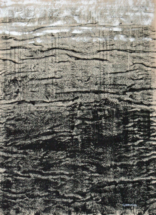 Pittura intitolato "noir et blanc ac-7.…" da Guénaël Henrion, Opera d'arte originale, Acrilico