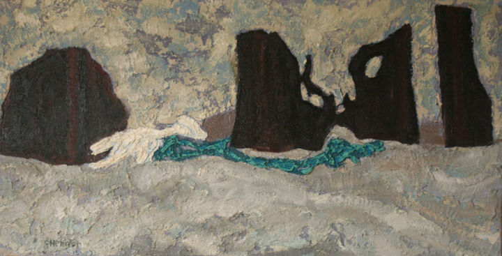 Painting titled "Légende 9" by Guénaël Henrion, Original Artwork, Acrylic