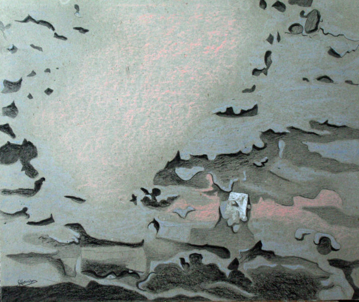 Dessin intitulée "Ailleurs  1983   4" par Guénaël Henrion, Œuvre d'art originale, Crayon