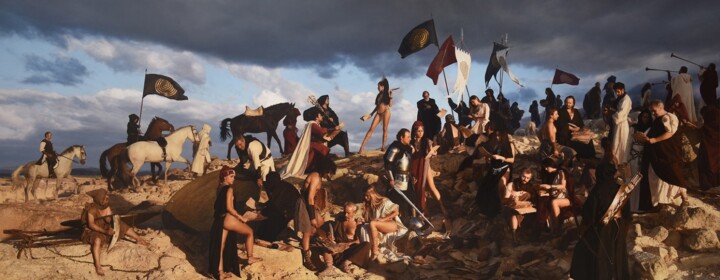 Painting titled "The Apocalypse Ride…" by Guennadi Ulibin, Original Artwork, Oil