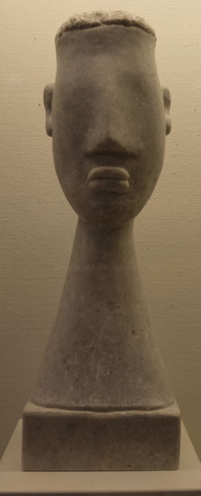 Escultura intitulada "cycladic idol" por Günter Hubert Winterscheid, Obras de arte originais, Pedra