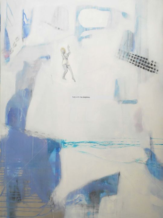 Peinture intitulée "I cry with the dolp…" par Gugi Goo, Œuvre d'art originale, Acrylique
