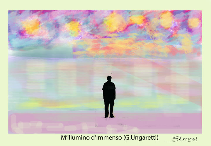 Digital Arts titled "M'illumino d'Immenso" by Guglielmo Arcieri, Original Artwork