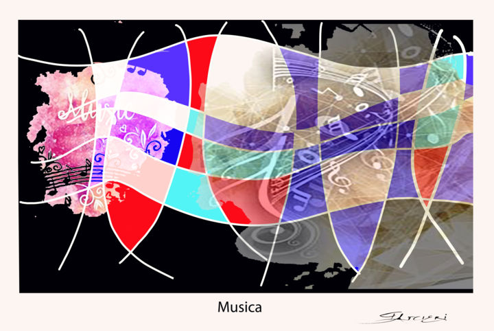 Arte digital titulada "Musica" por Guglielmo Arcieri, Obra de arte original