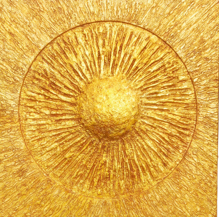 Scultura intitolato "Sole" da Guglielmo Ferraiola, Opera d'arte originale, Legno