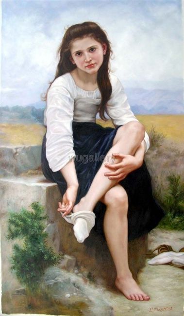Painting titled "DUTCH GIRL BEFORE T…" by Guibing Zhu, Original Artwork, Other