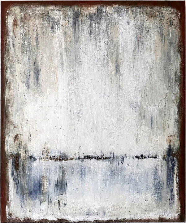 Malerei mit dem Titel "No. 1311_Icewall" von Guido Lötscher, Original-Kunstwerk, Acryl Auf Keilrahmen aus Holz montiert