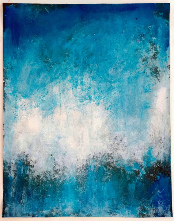 Pintura intitulada "No. 2006_Bleu givré…" por Guido Lötscher, Obras de arte originais, Acrílico