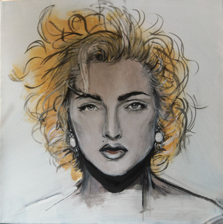 Malerei mit dem Titel "Madonna" von Guido Mori, Original-Kunstwerk, Acryl