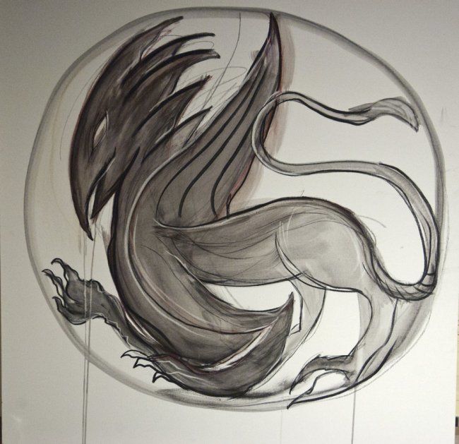 Malerei mit dem Titel "Grifone" von Guido Mori, Original-Kunstwerk, Öl