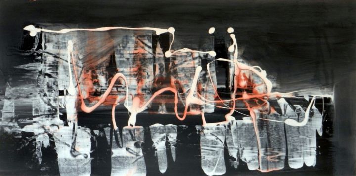 제목이 "Anacondada"인 미술작품 Guillaume Vincent로, 원작, 아크릴 나무 들것 프레임에 장착됨
