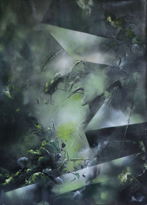 Peinture intitulée "Ménage de printemps" par Guillaume Vincent, Œuvre d'art originale, Bombe aérosol Monté sur Autre panneau…