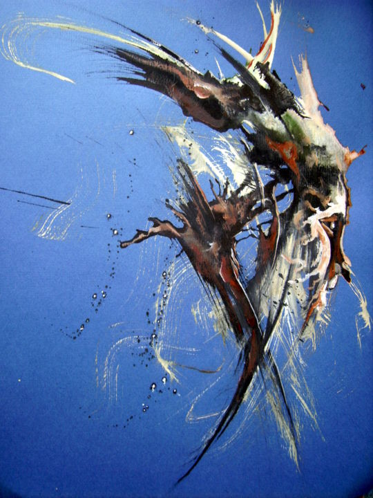 Painting titled "Ink profil" by Guillaume Vincent, Original Artwork, Ink