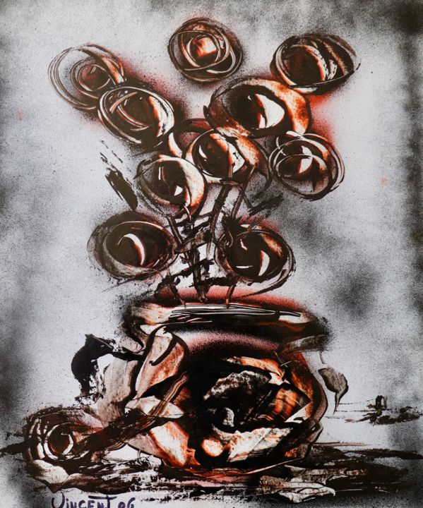 Peinture intitulée "Pot pourri" par Guillaume Vincent, Œuvre d'art originale, Bombe aérosol