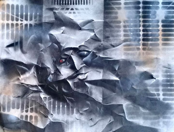 Peinture intitulée "sffrjhs" par Guillaume Vincent, Œuvre d'art originale, Bombe aérosol