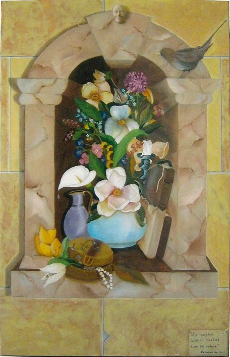 Peinture intitulée "Flore" par Guilhem Spatola, Œuvre d'art originale