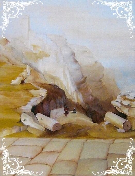 Peinture intitulée "falaise" par Guilhem Spatola, Œuvre d'art originale