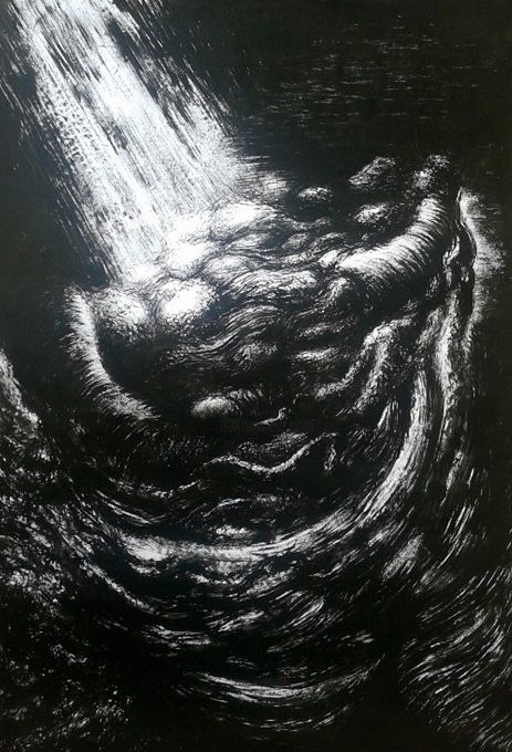 Pintura intitulada "Sem Título" por Luciano Guilhermano, Obras de arte originais, Guache